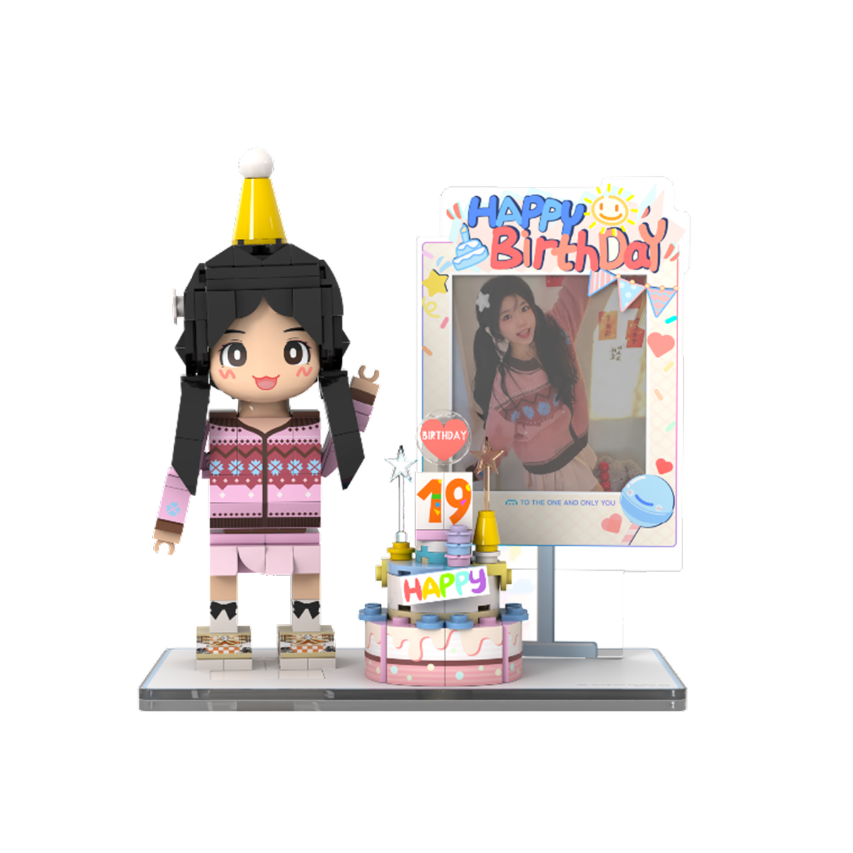 ブロック人形誕生日シリーズ｜一人・カスタマイズ可能・写真だけで作成可能・プロデザイナー設計・修正可能|undefined