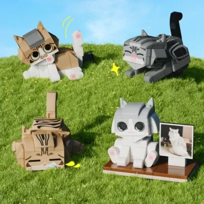 猫シリーズブロック｜写真1枚だけでOK・ブロックおもちゃ・プレゼント・おしゃれ