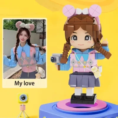 「新発売」ブロック人形一人｜ふっくら顔シリーズ・カスタマイズ可能・ちびキャラ・ギフトに最適・記念日