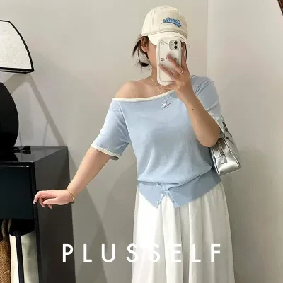 トップス｜大きいサイズ・レディース・デザイン性・ニット・夏物・半袖Tシャツ・体型カバー・おしゃれ・2025年新作