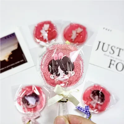 りんご飴ロリポップ｜オリジナル・コミケ無料配布に最適・アクリル・5x5cm・食べられない・プレゼント