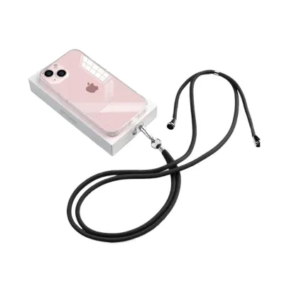 全機種対応スマホストラップ｜透明タグパッチ付き・斜め掛け・首掛け・丈夫・長さ調節可能・手首ストラップ・吊りストラップ