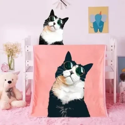 オリジナルフランネル毛布・あの子の写真でカスタムブランケットを作ろう！・片面プリント