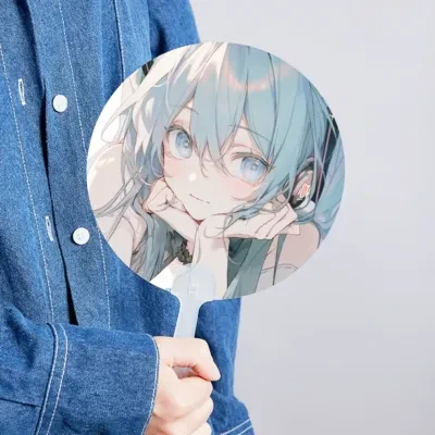 『激安』オリジナル 団扇｜直径17㎝・うちわ・アイドル・応援・誕生日・家庭用・自分で好きな画像をカスタマイズできる・オーダーメイド