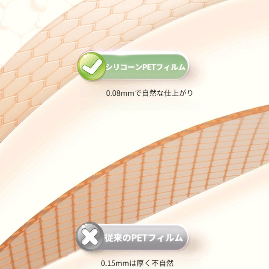 GECOMO 二重アイテープ｜ロールタイプ・メッシュ・極薄・目立たない・斜めカット・携帯便利・奥二重・腫れぼったい目元・二重メイク・ぱっちり目|undefined