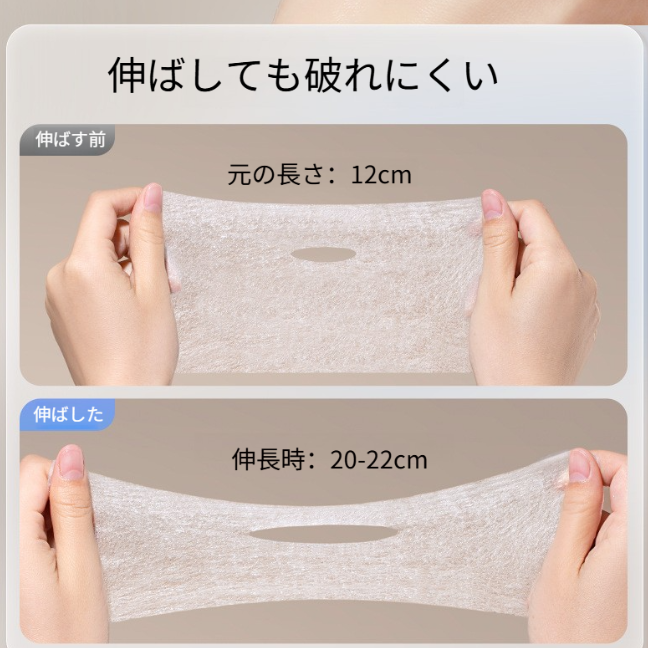 開孔式コットン・湿布用・顔/目元パック・3way仕様・伸縮性あり・化粧用コットンパフ|undefined
