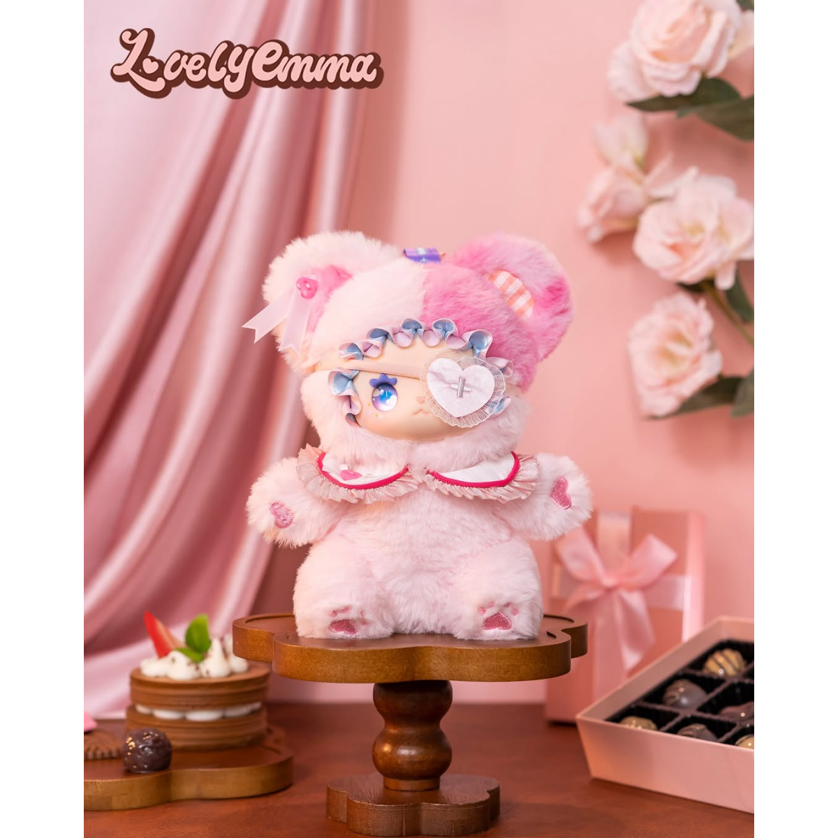 【LUCKY EMMA】ぬいぐるみ・バレンタイン限定・フェイスマスコット・ふわふわ・可愛い|undefined