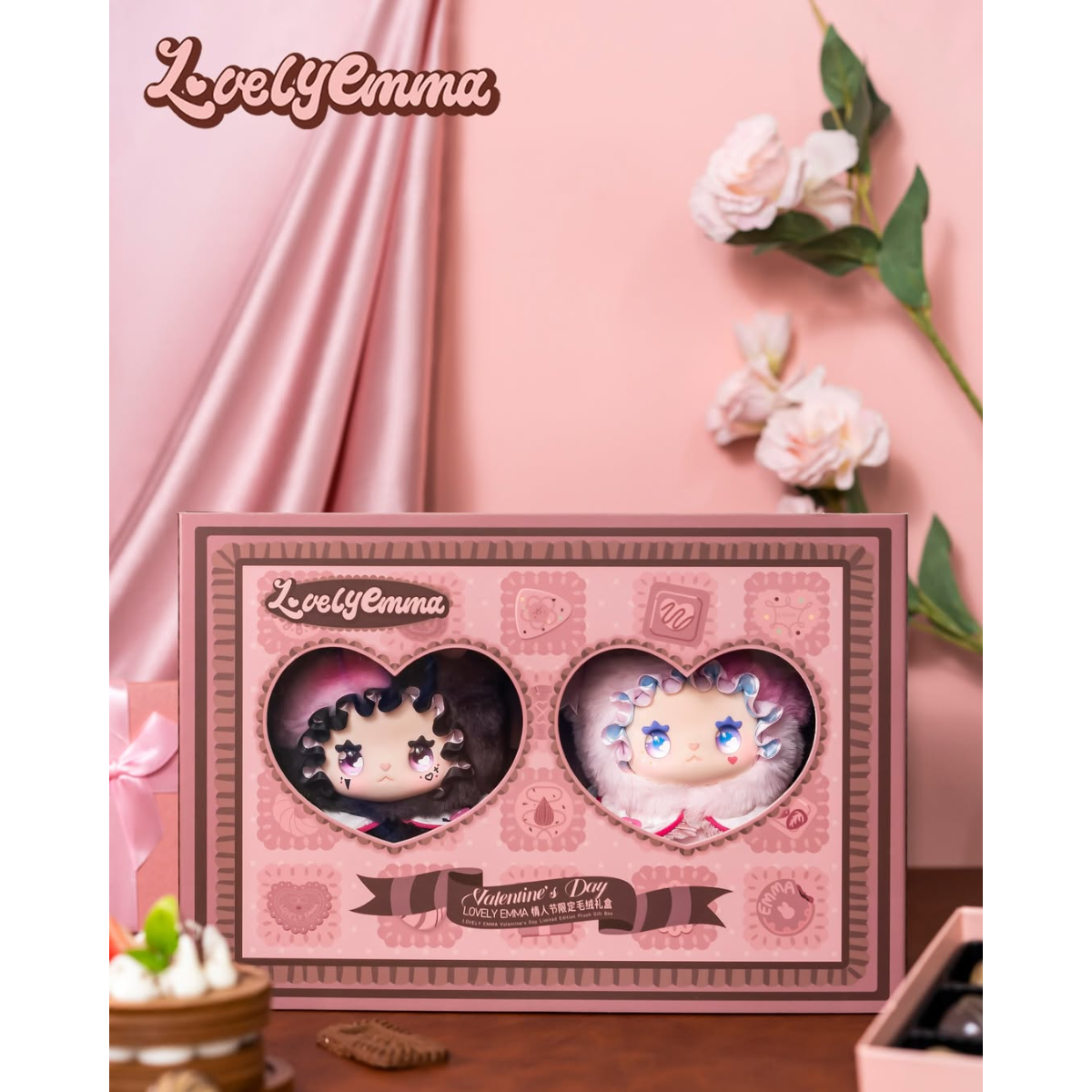 【LUCKY EMMA】ぬいぐるみ・バレンタイン限定・フェイスマスコット・ふわふわ・可愛い|undefined