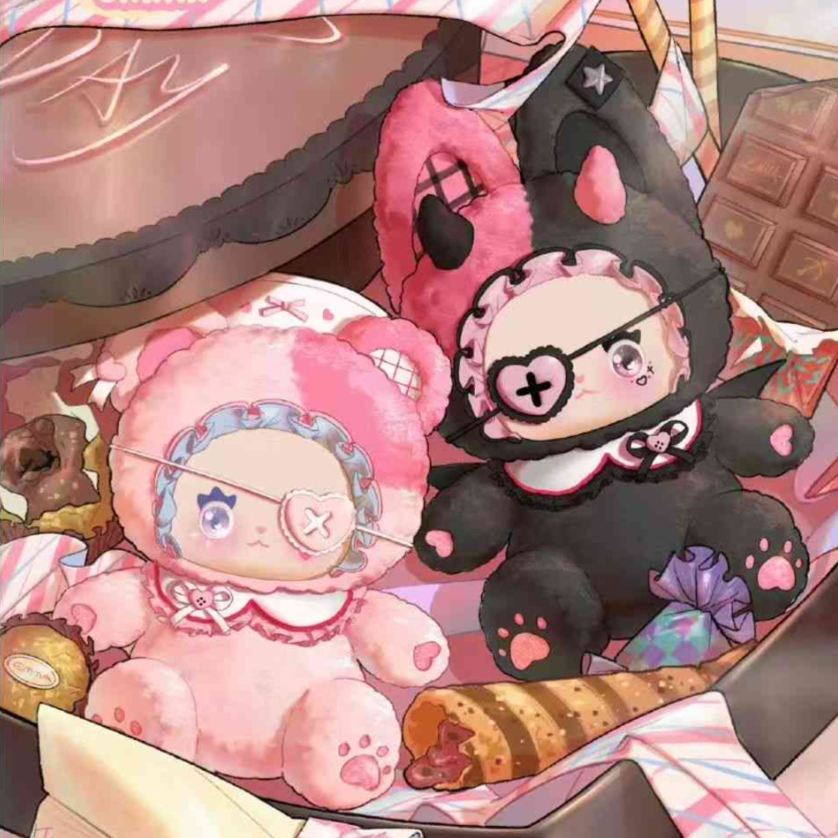 【LUCKY EMMA】ぬいぐるみ・バレンタイン限定・フェイスマスコット・ふわふわ・可愛い|undefined