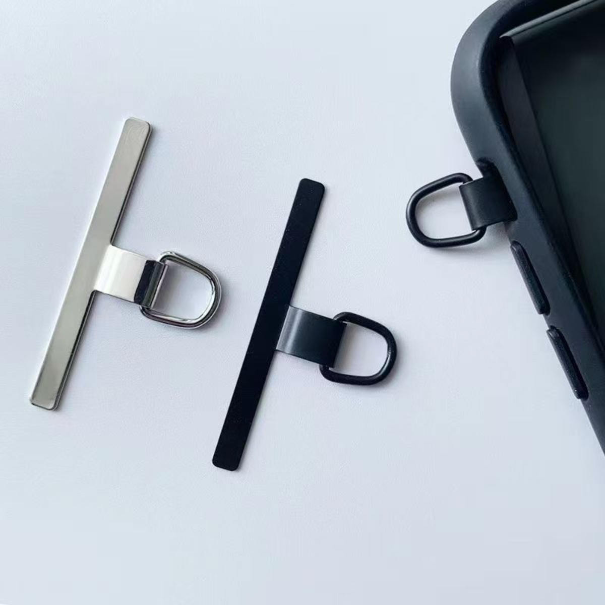 スマホ ストラップホルダー｜ステンレス製・薄型・丈夫・充電干渉なし・落下紛失防止・ スマホアクセサリー・4.5cm|undefined