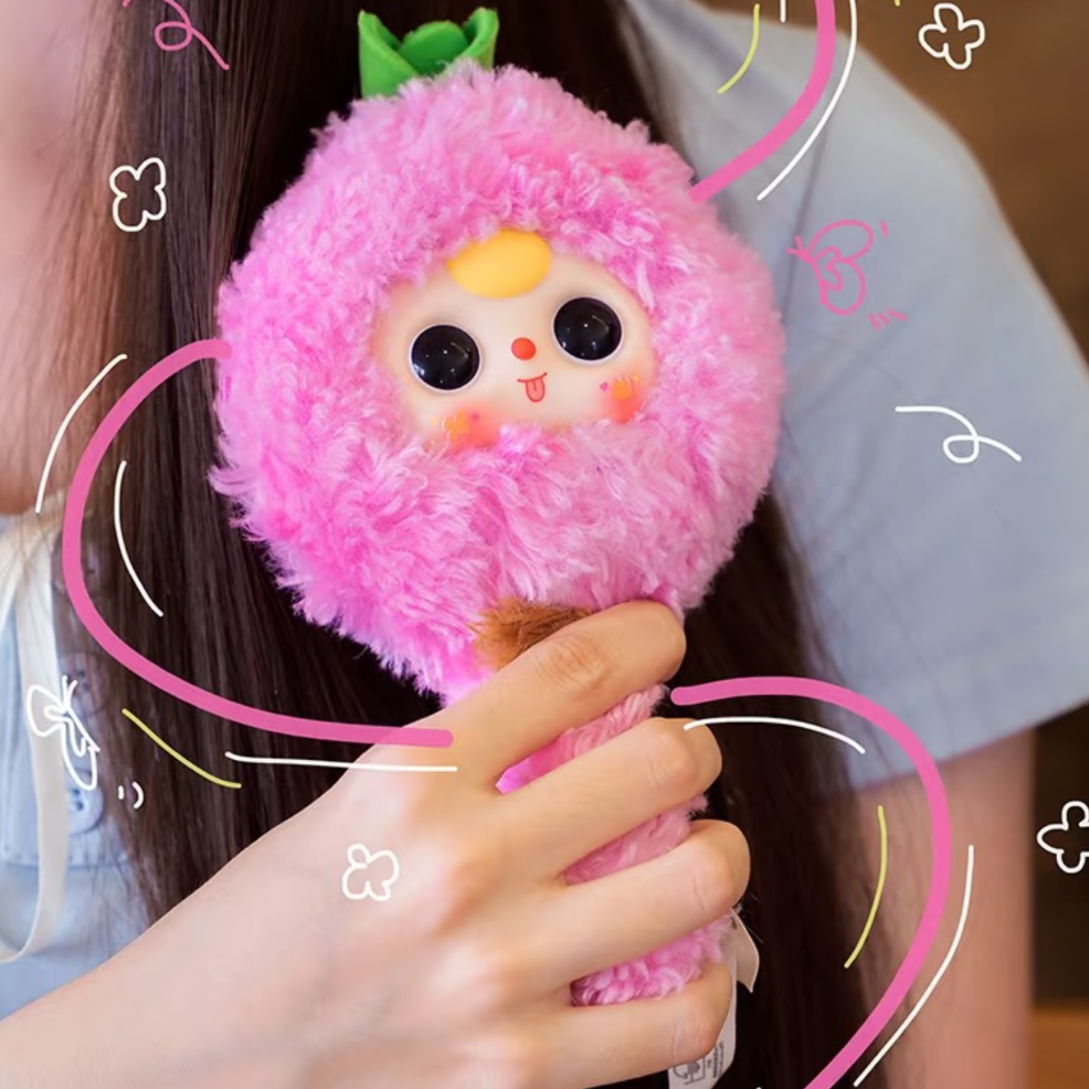 【BABY THREE】ふわふわヘアブラシ・かわいい・三歳向け・簡単ヘアアレンジ・プレゼント・お土産・サプライズ|undefined