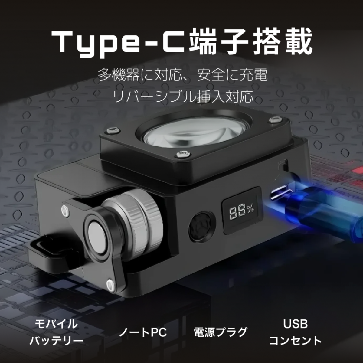 アウトドアランタン｜LED・USB充電式・多機能・多光源COB・作業灯・点検用・アウトドア・キャンプ|undefined