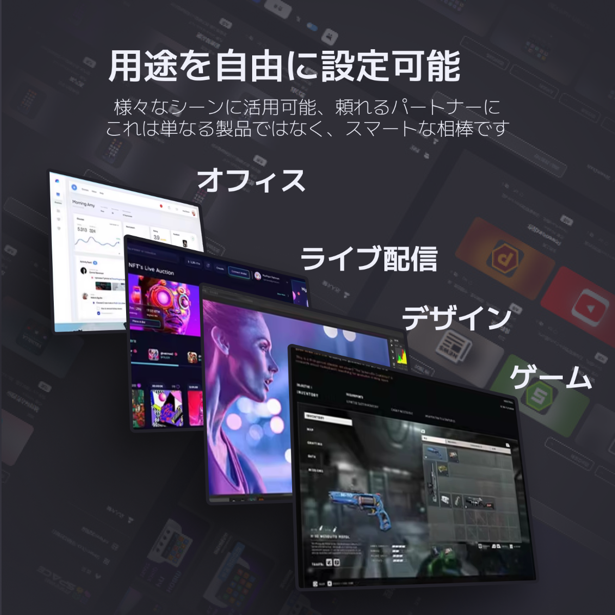 小型カスタムキーボード｜ストリームデッキ・クリエイティブ・作業効率化・視覚的に操作・大口径ダイヤル付き・多機能|undefined