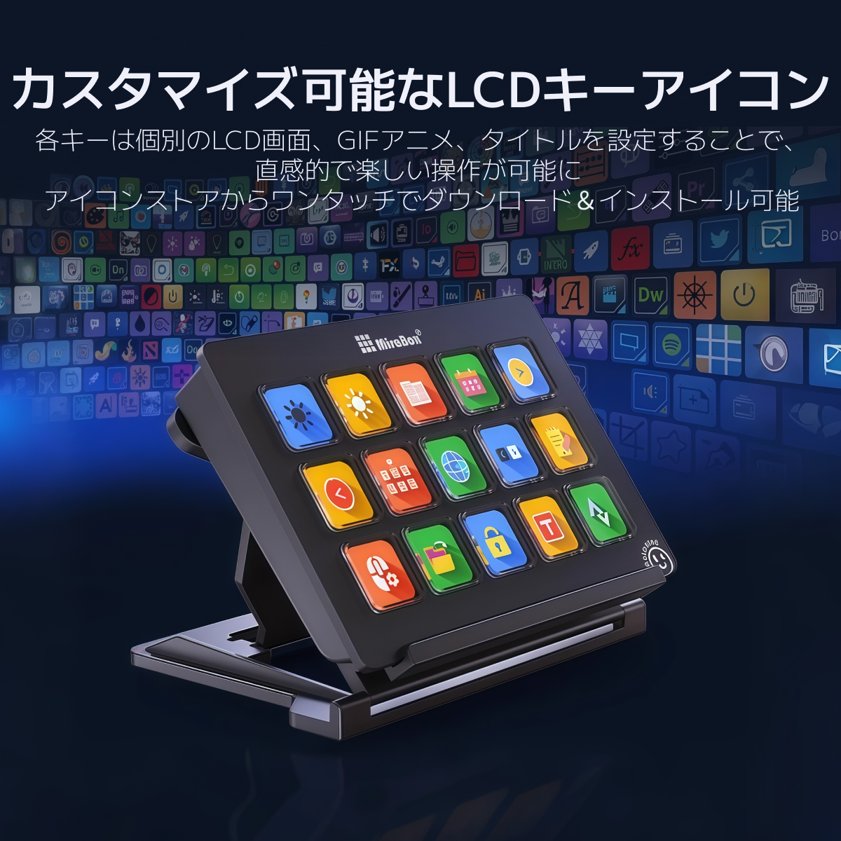 カスタムキーボード｜4つのダイヤル付き・stresmdeck・海外モデル・ビジュアル操作・ファッション・便利|undefined