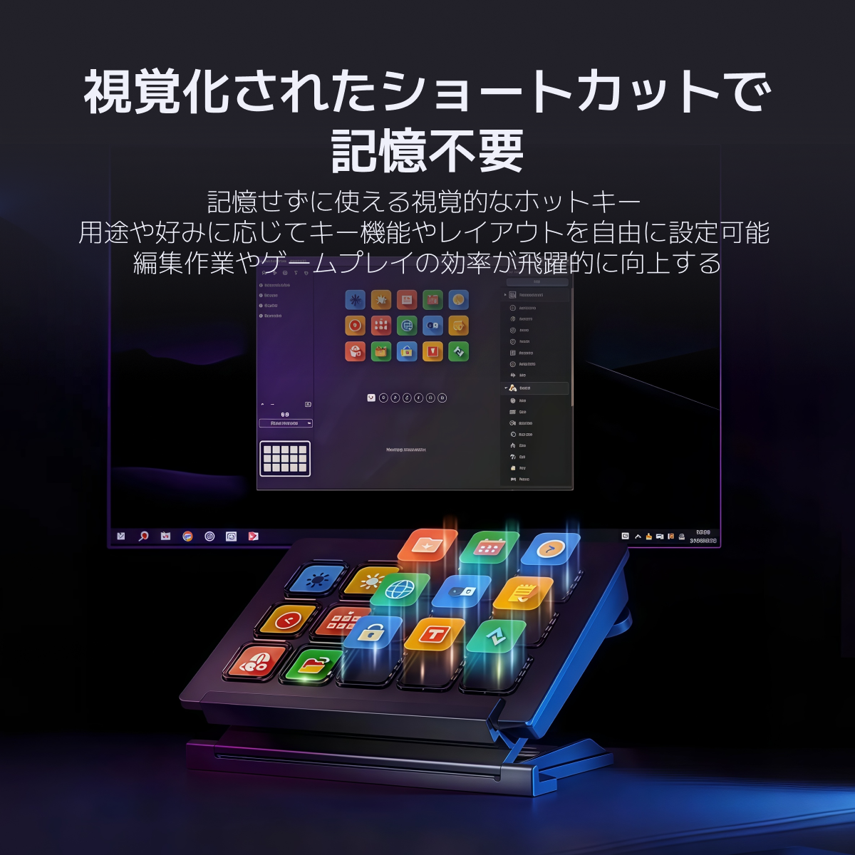 カスタムキーボード｜4つのダイヤル付き・stresmdeck・海外モデル・ビジュアル操作・ファッション・便利|undefined