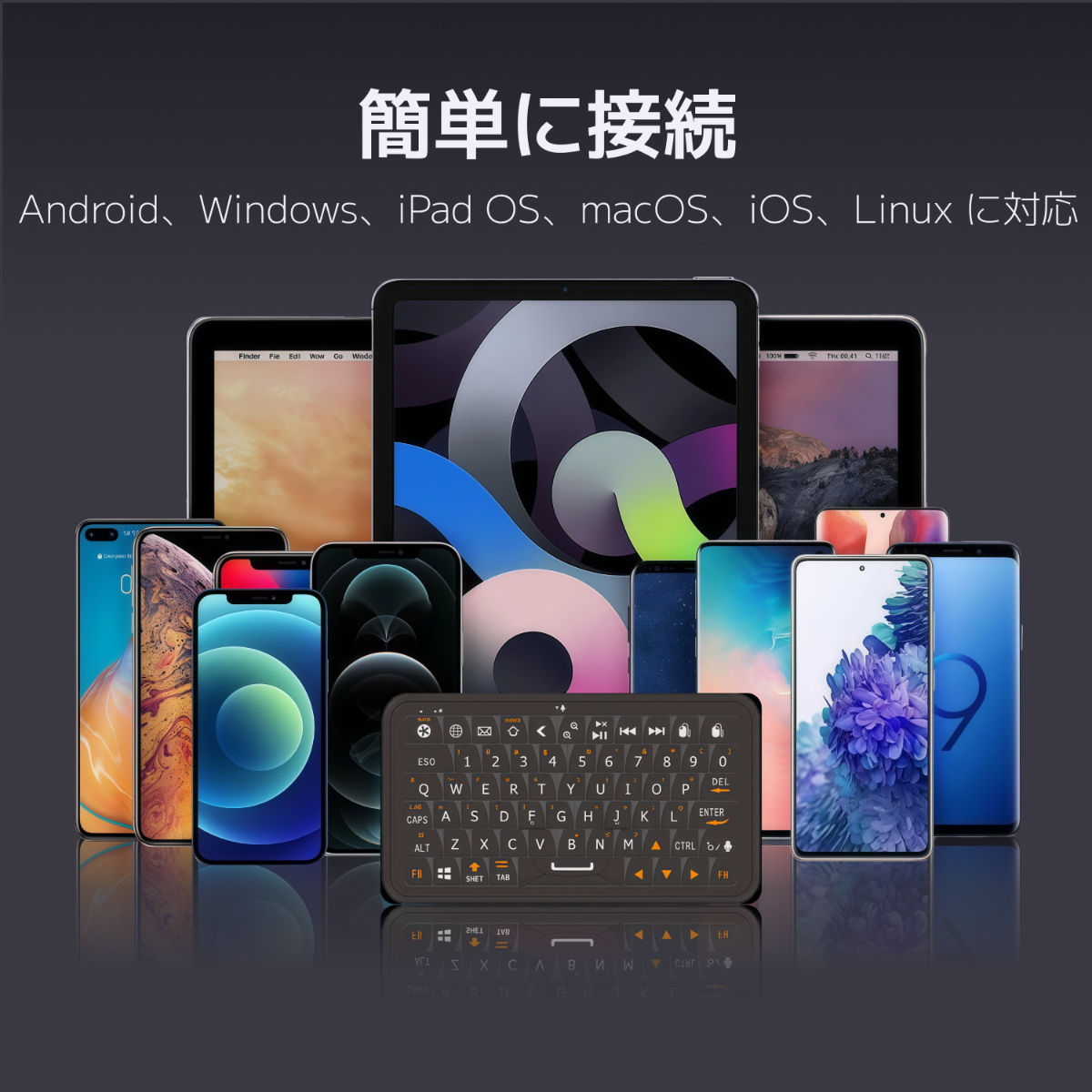 Winmaxleワイヤレス｜小型キーボード・RGB・多機種対応・携帯便利・ブラックベリー風・体感型・ミニサイズ・多機能・スタイリッシュ|undefined