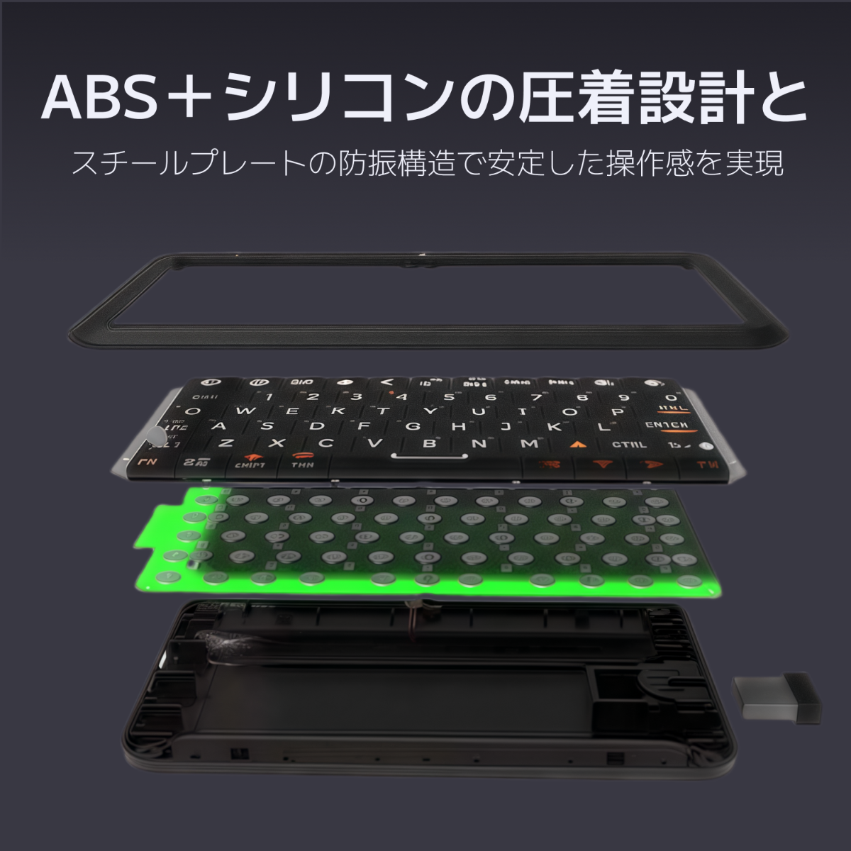 Winmaxleワイヤレス｜小型キーボード・RGB・多機種対応・携帯便利・ブラックベリー風・体感型・ミニサイズ・多機能・スタイリッシュ|undefined