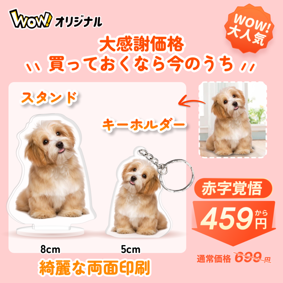 カスタマイズグッズ作成を体験！｜5cm・8cm・アクリルキーホルダー・スタンド・超やすい・オリジナルできる！・保護フィルムをはがしてください|undefined
