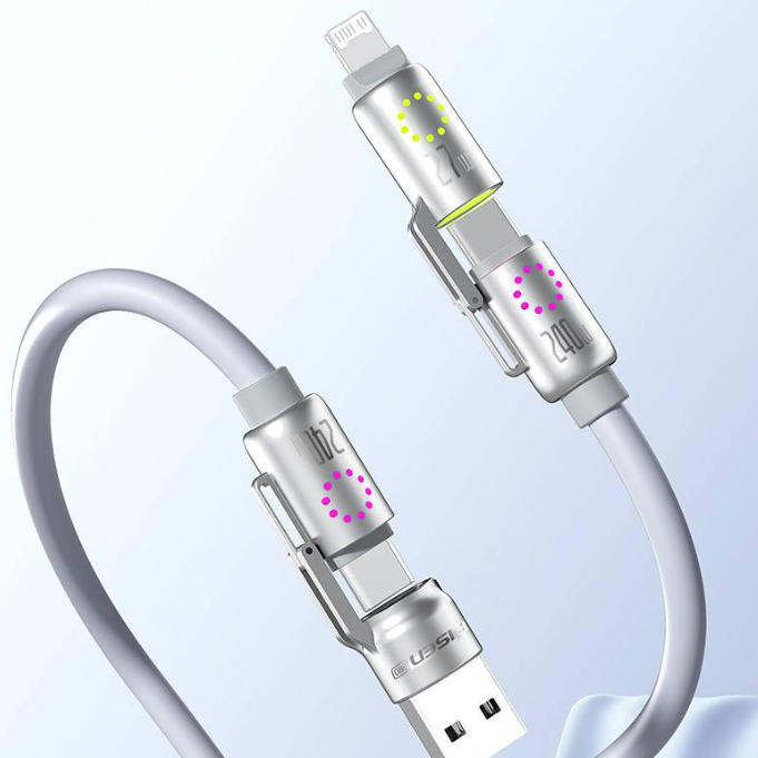 PISEN Type-Cケーブル｜4in1・PD急速充電・車載充電可能・多機種対応・急速充電対応・Lightning・便利・iPhone対応|undefined