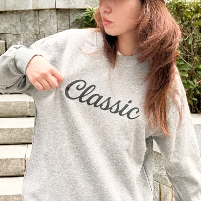 カスタムスウェット｜コットン・330g・快適・秋冬向け・シンプル・アイロンシート