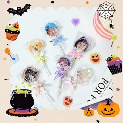 WOWオリジナル アクリルロリポップ｜推し活・透明・グリッター・食べられない・コミケ無料配布に最適・おもちゃ・プレゼント