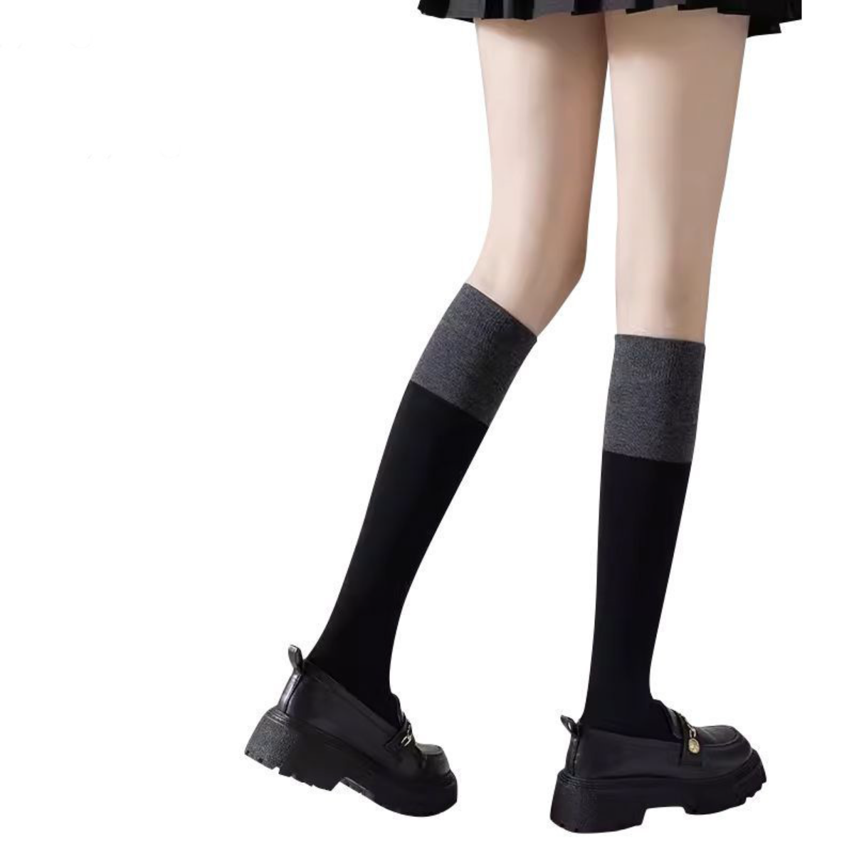 ハイソックス｜秋冬・長靴下・吸汗速乾・通気性・スクール風・リブソックス・おしゃれ・ガーリー|undefined