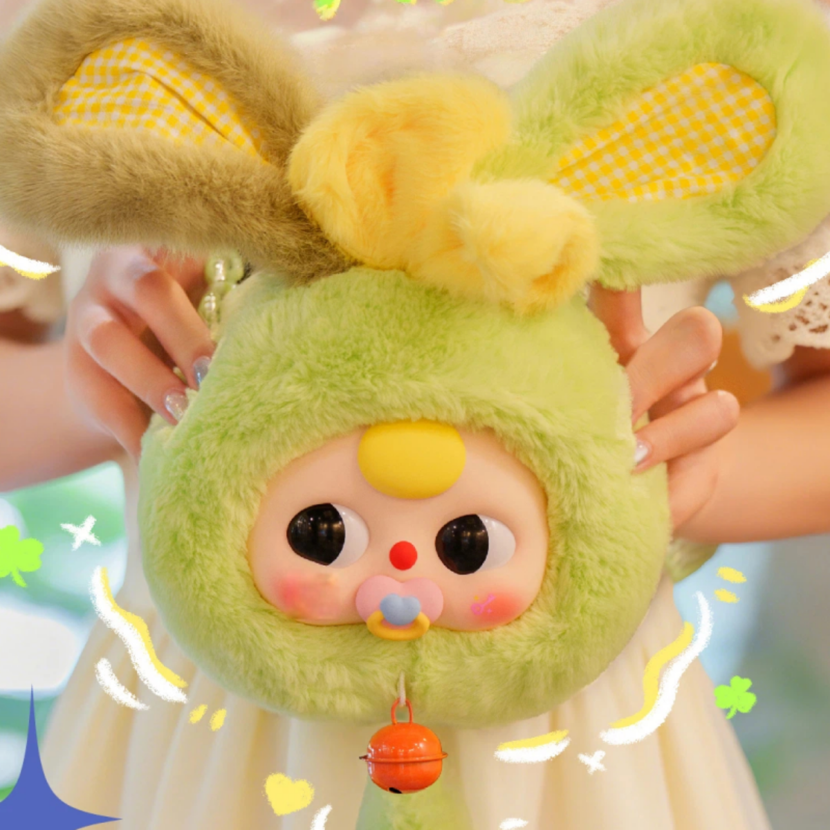 【BABY THREE】招きうさぎポーチ｜ぬいぐるみ・うさぎ・ファスナー付き・かわいい・おしゃれ・ギフト|undefined