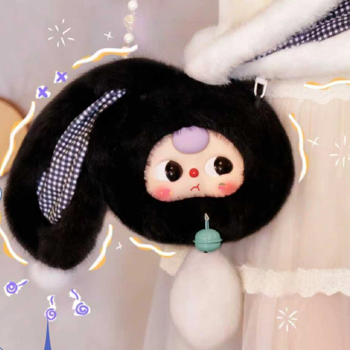 【BABY THREE】招きうさぎポーチ｜ぬいぐるみ・うさぎ・ファスナー付き・かわいい・おしゃれ・ギフト|undefined