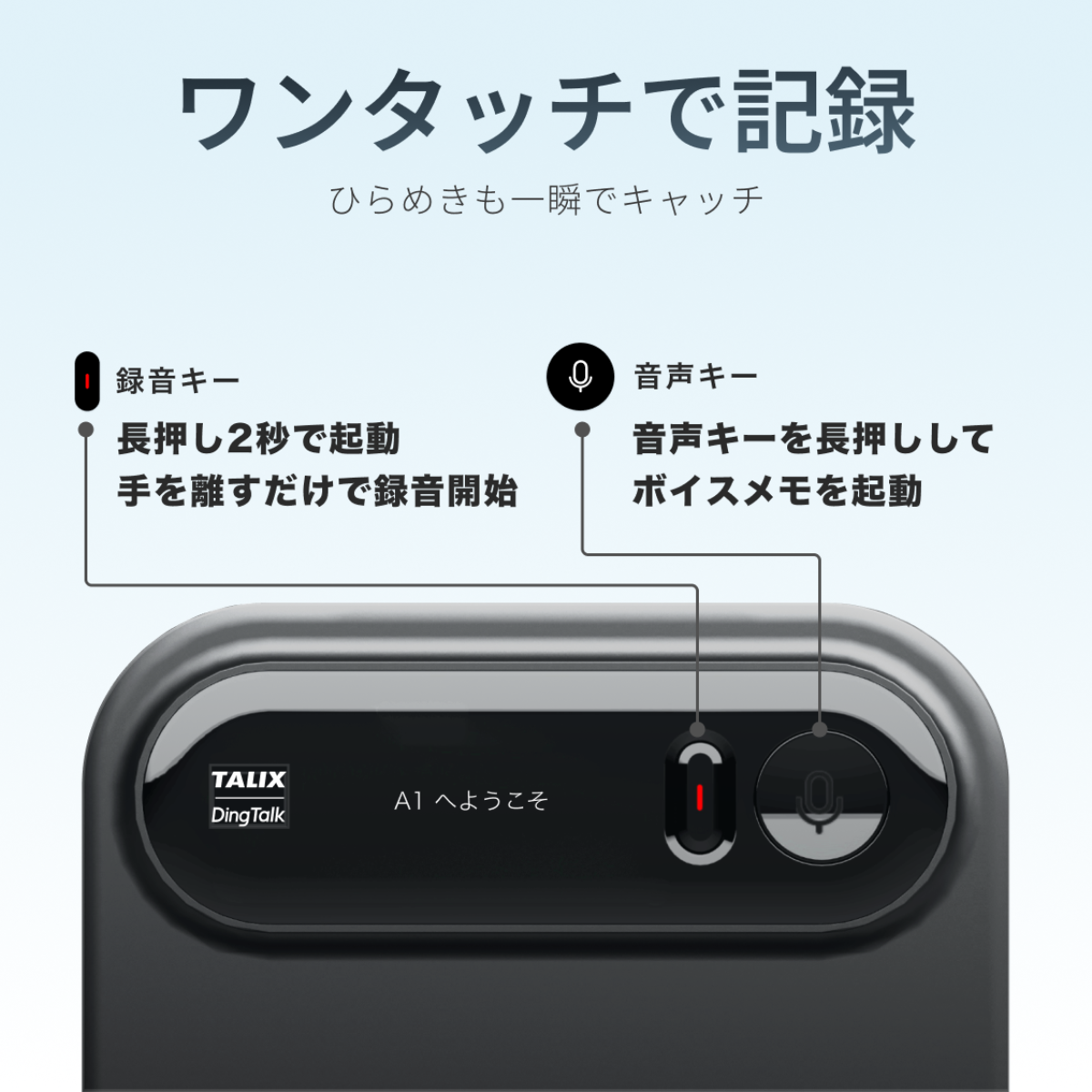 TALIX & DingTalk A1
AIアシスタント・ボイスレコーダー・通話録音・クリアに通訳・議事録・ToDo作業ーーAI時代の効率革命|undefined