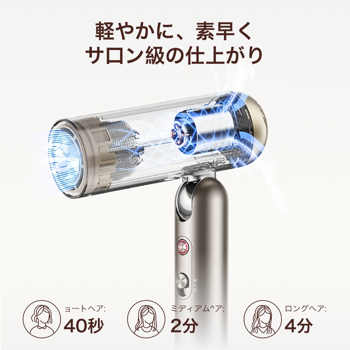 Mova Flip10 折りたたみ式ドライヤー｜300g超軽量・スマホサイズ・速乾＆恒温ケア・直毛＆巻き髪対応・旅行携帯に最適・マイナスイオン|undefined