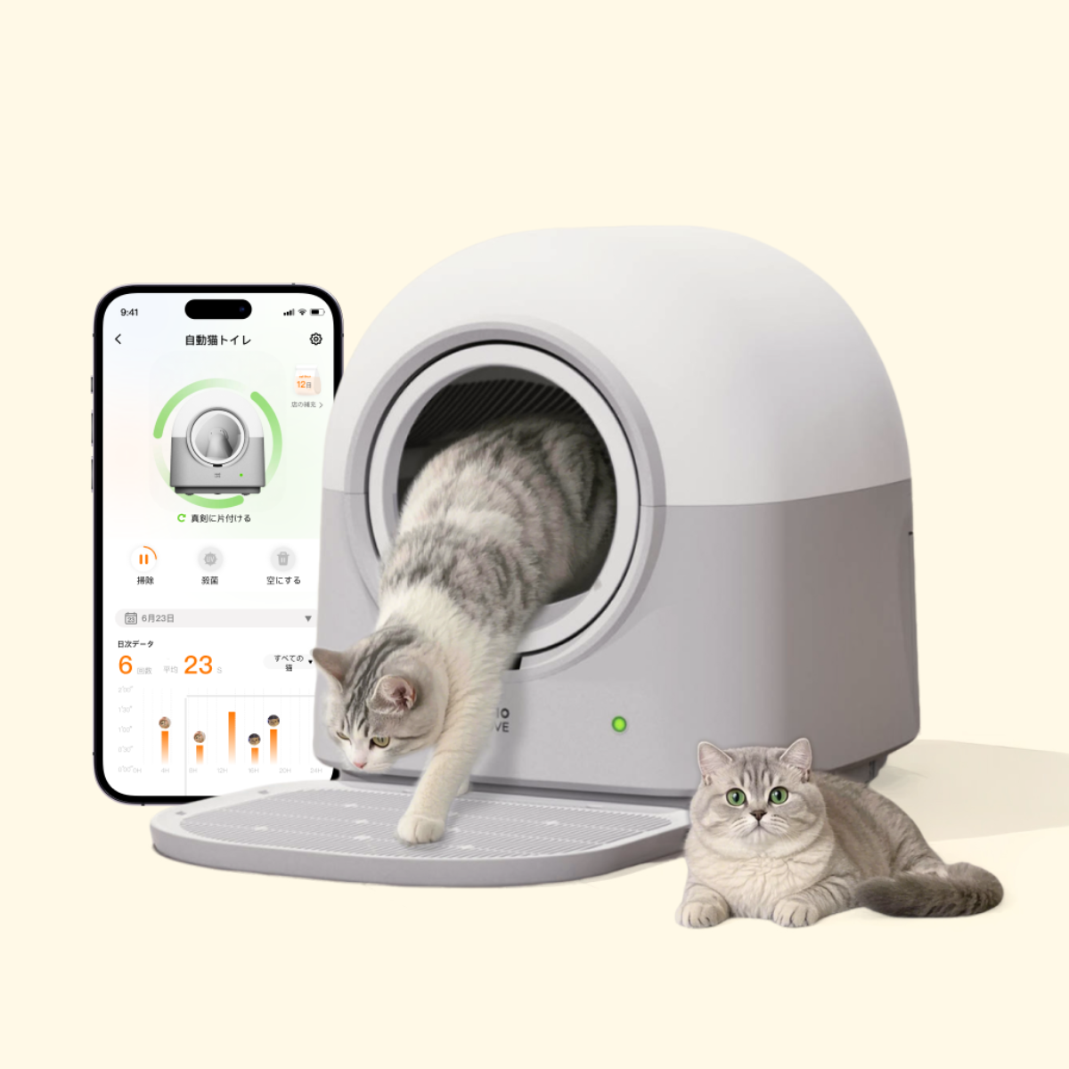 IHIHO LOVE 自動猫用トイレ ホワイト　最終値下げ HHOLOVE 猫用自動トイレ メーカー直送 ▽返品・キャンセル不可【他商品