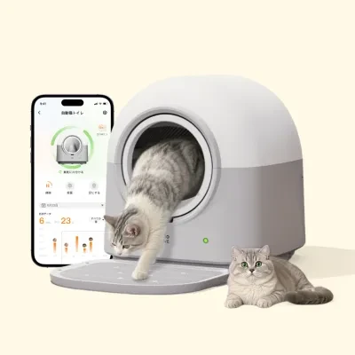 HHOLOVE 自動猫トイレ Pro ホワイト｜【クリスマスセール】28%OFF・全自動清掃＆AI管理・掃除不要・脱臭・多頭飼い対応・｜スマホで遠隔操作（iOS/Android対応）｜自動脱臭｜多頭飼いにも対応｜日本語説明書付き｜安心の1年保証｜米Amazon新着1位