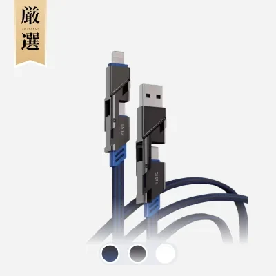 TEGIC 急速充電ケーブル｜4in1・iPhone16/15対応・Type-C & Lightning・多機能・100W PD対応・パワフル・便利