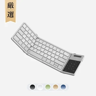 Nillkinキーボード｜Bluetooth・折りたたみ式・ワイヤレスキーボード・薄型・軽量・3台同時接続・テンキー＆タッチパッド・搭載Type-C・充電式・トラックパッド・マルチペアリング・iOS/Android/Mac/Windows対応・パンタグラフ・収納バッグ付き