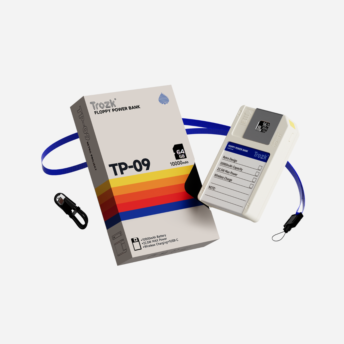 Trozk モバイルバッテリー フロッピー型「TP09U」｜国内唯一正規代理店