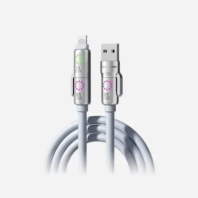 PISEN Type-Cケーブル｜4in1・PD急速充電・車載充電可能・多機種対応・急速充電対応・Lightning・便利・iPhone対応