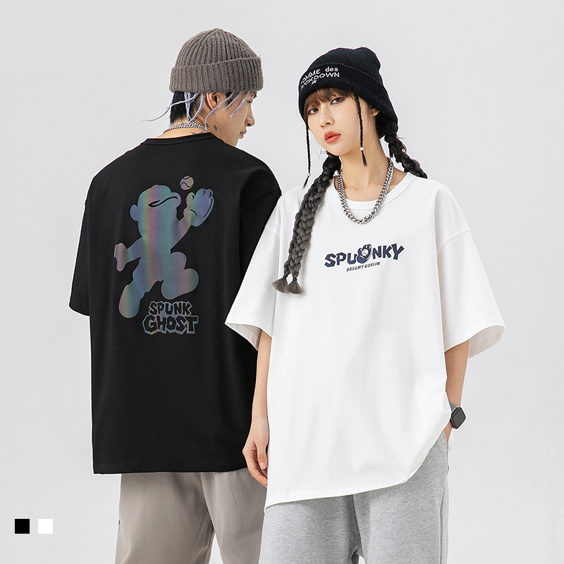 Tシャツ-OVERSIZE- cotton-反射素材｜服|undefined