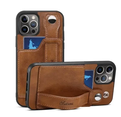 ハンドストラップ付きスマホケース｜ カード入れ×スタンド×カバー！どこでも楽に動画視聴できます