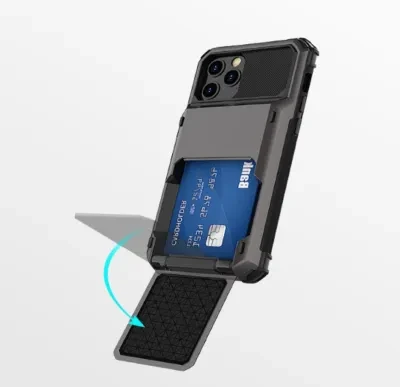カード収納ハードケース付きハイブリッド構造iPhoneスマホケース｜カード収納能力抜群、耐衝撃性・カッコよいデザイン