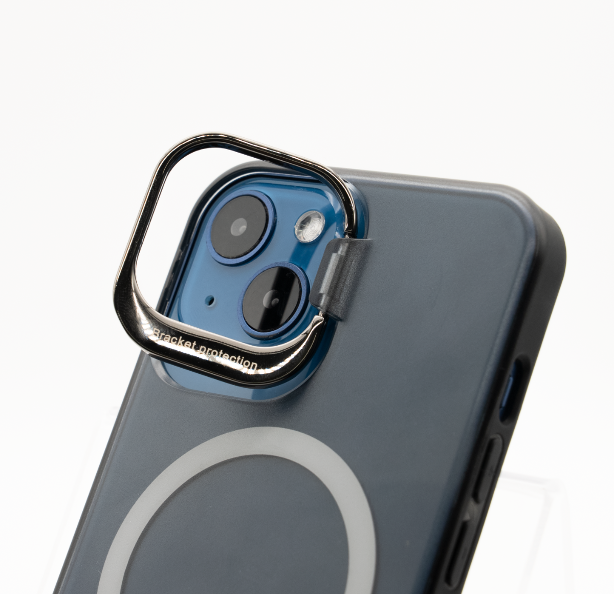 『iPhone14まで対応』マグネット内蔵カメラフレームに隠しスタンド付きマット質感iPhone対応スマホケース｜MagSafe対応、メタリックなカメラフレームは実用！|undefined