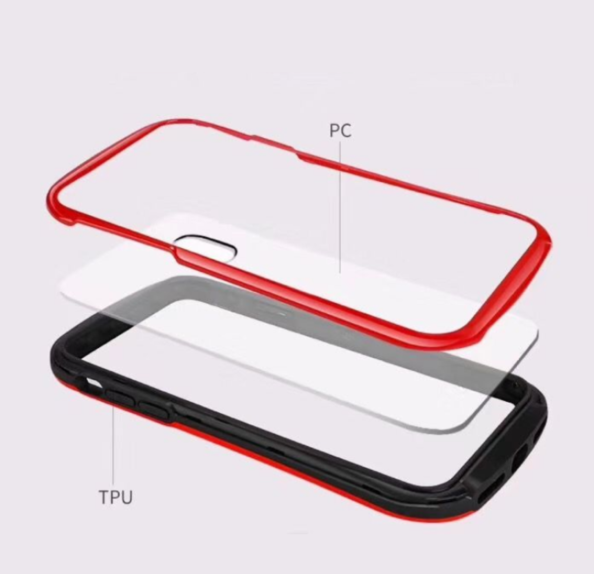 【くびれ】耐衝撃性カラフルフレーム背面クリアiPhoneスマホケース｜Sラインで持ちやすい！透明で本体の美しさと耐衝撃性を兼ね備えた！|undefined