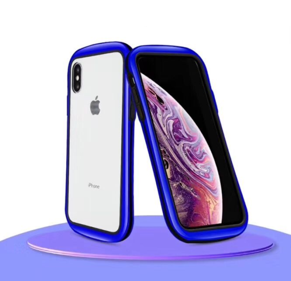 【くびれ】耐衝撃性カラフルフレーム背面クリアiPhoneスマホケース｜Sラインで持ちやすい！透明で本体の美しさと耐衝撃性を兼ね備えた！|undefined