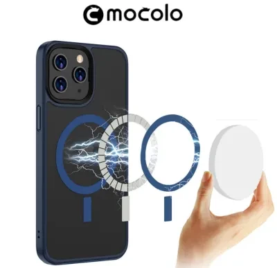 ワクワク広場 『iPhone14まで対応』ハイブリッド構造マグネット内蔵マット質感半透明 iPhoneスマホケース｜MagSafe対応、洗練されたデザイン