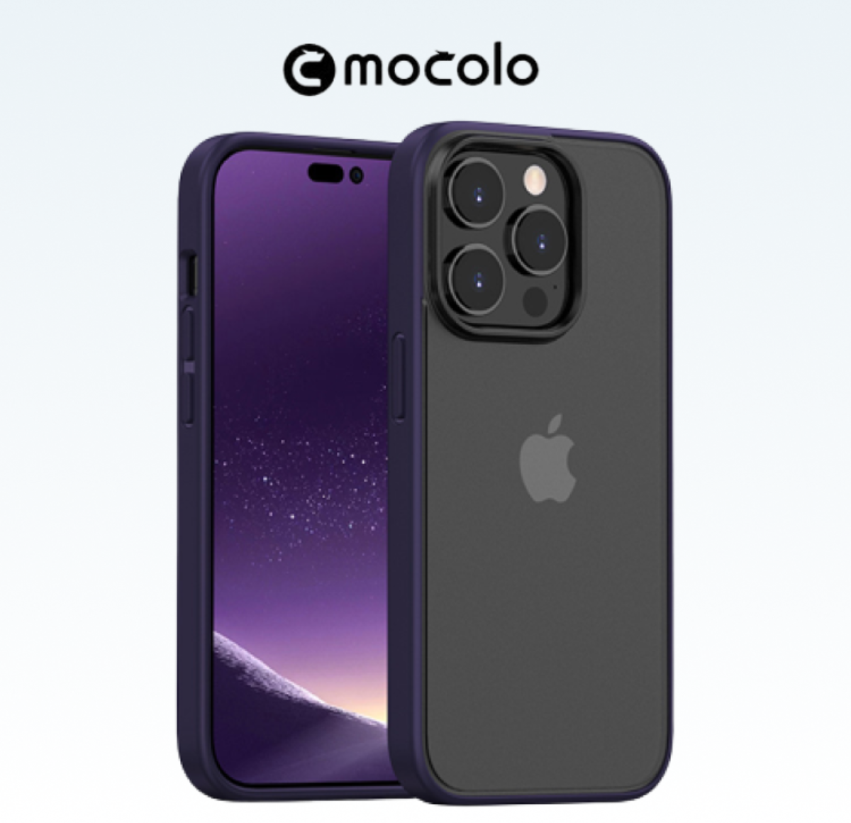 ワクワク広場 【高品質】ラウンドエッジ設計マット質感半透明ハードiPhoneスマホケース｜カメラレンズより0.8mm縁高、なめらかな手触り「mocolo」