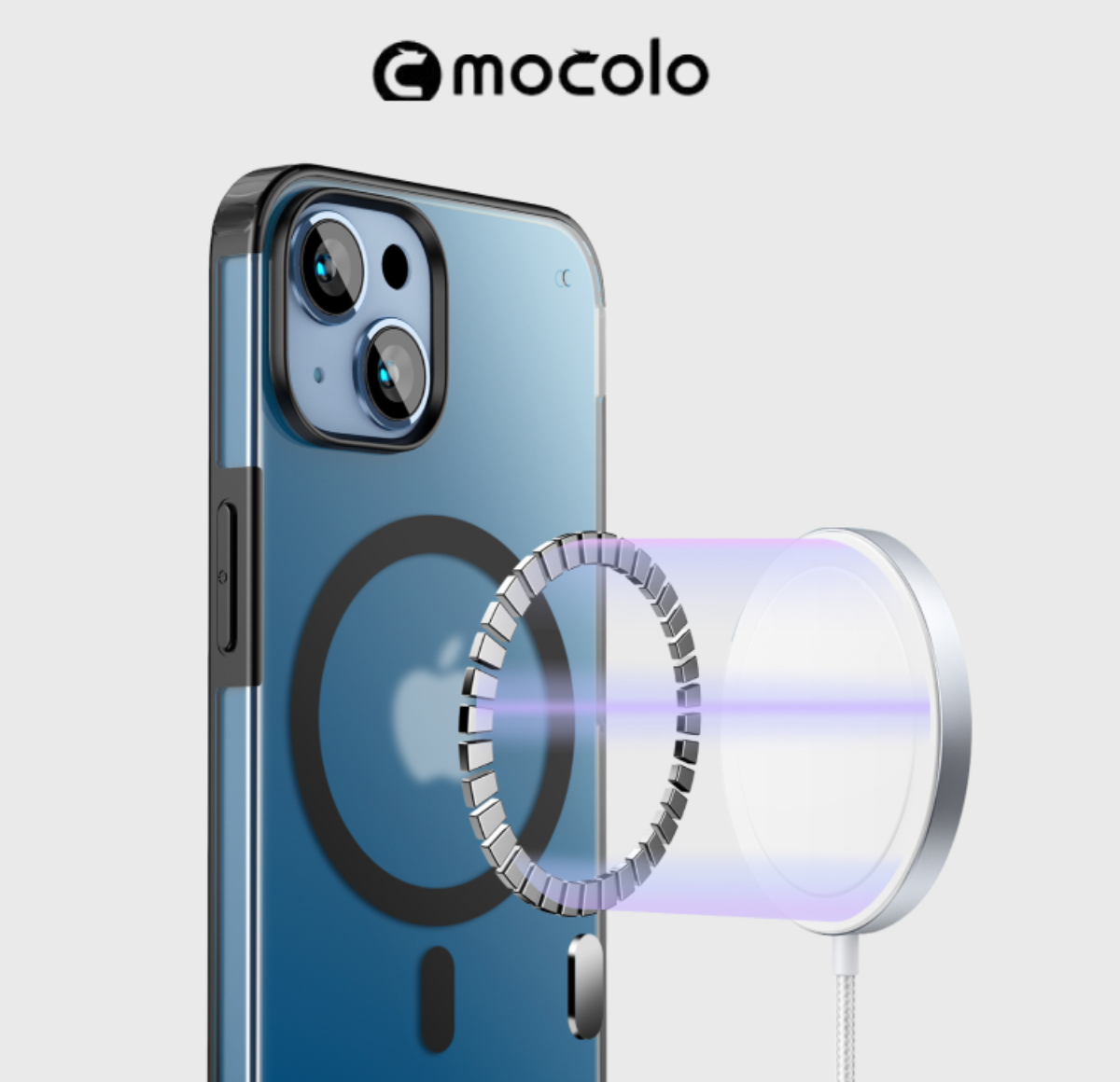 『iPhone14まで対応』マグネット内蔵フロスト感スリムハードiPhoneスマホケース｜Magsafe対応、シンプルで手にフィット「mocolo」