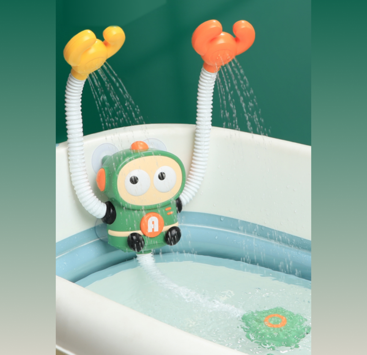 『大人気お風呂おもちゃ』ミニ宇宙飛行士ポンプの ベビーバスシャワーヘッド｜子育てママを応援する！お風呂苦手なお子さんでも楽しいお風呂タイムを！