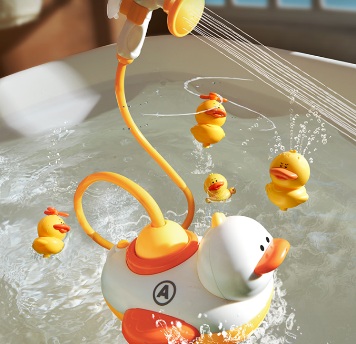 『超人気水遊びおもちゃ』かわいいアヒルとダックのシャワーヘッド｜ 無害なABS素材使用、お子さんに楽しいお風呂時間を！|undefined