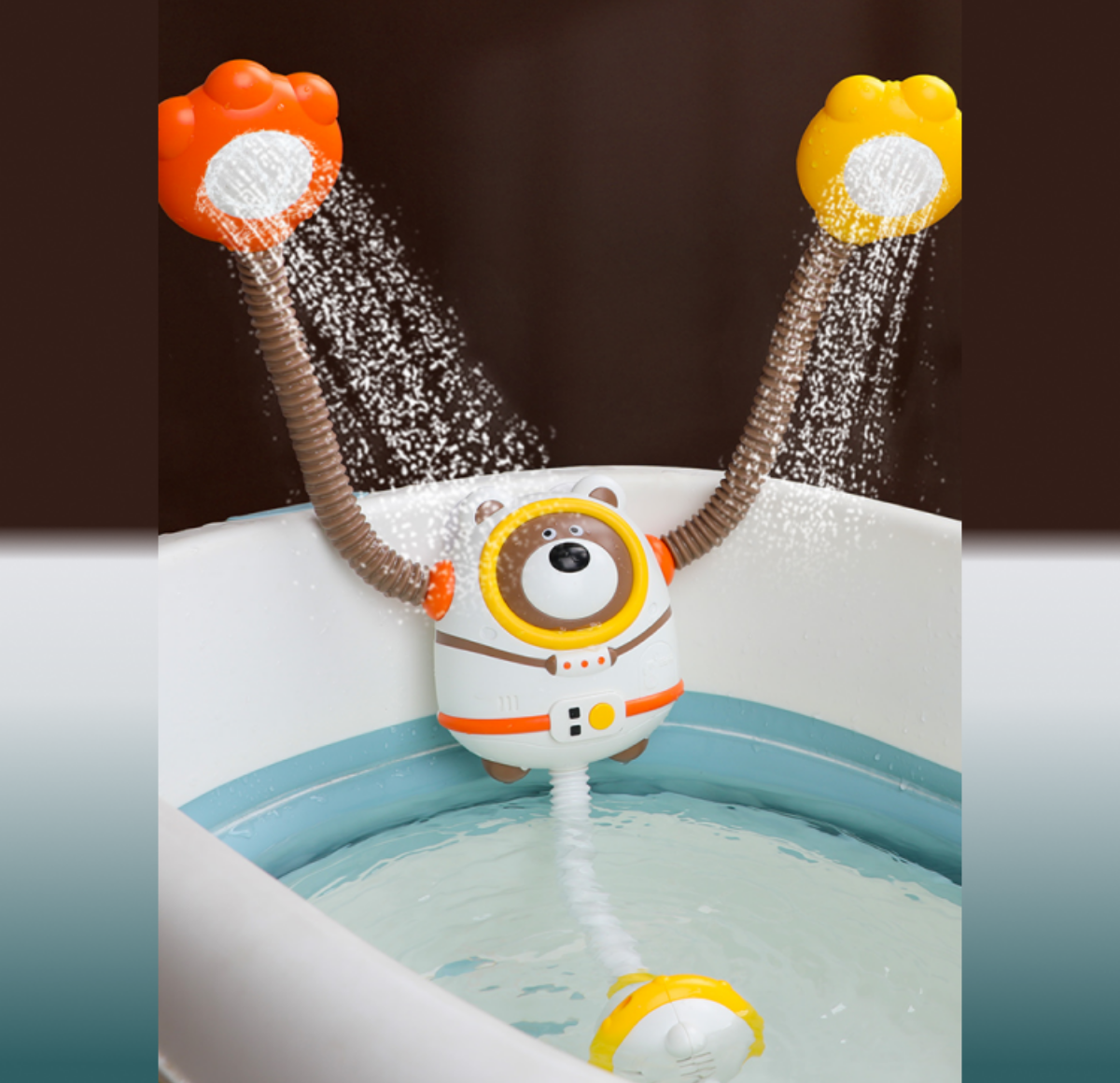 『大人気水遊びおもちゃ』宇宙飛行士の熊ちゃんポンプのバスシャワーヘッド｜子育てママを応援する！お風呂苦手なお子さんでも楽しいお風呂タイムを！|undefined
