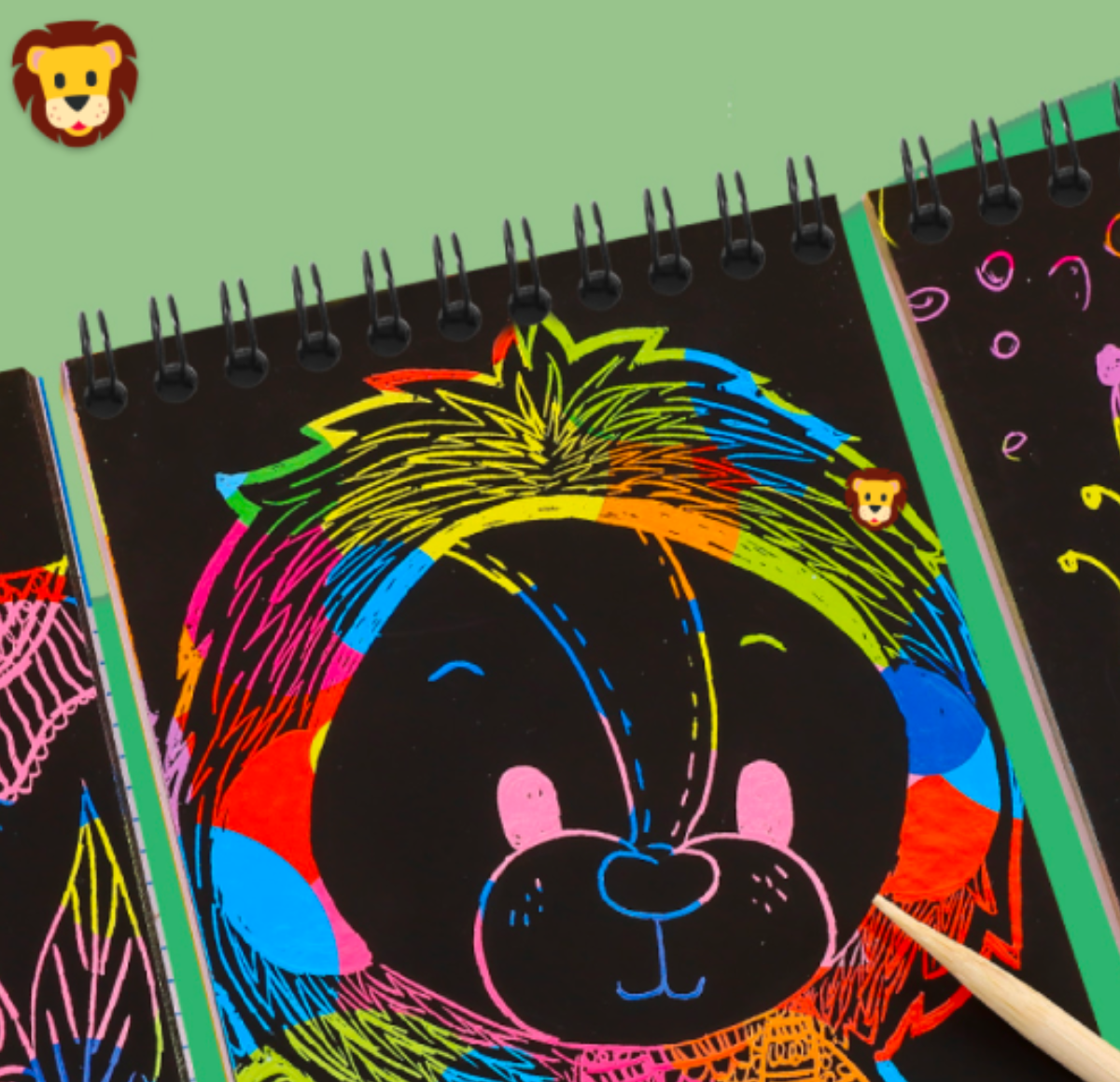『知育 玩具』スクラッチアート ｜お絵描き 画用紙 虹絵·黒いスクラッチ面を削ることで下地のホログラムが現れる新感覚のアートのことだよ～