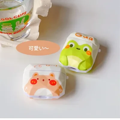 【アニメ風】ハムスターと蛙のAirpodsケース｜今日もいい日和☀